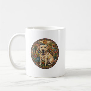 Mug Art naïf fantaisiste Labrador jaune