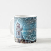 Mug Art nautique de photo de bleu de turquoise de (Devant gauche)