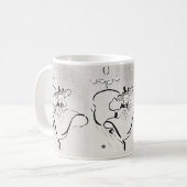 Mug Art noir et blanc Jane Avril par Toulouse Lautrec (Devant gauche)