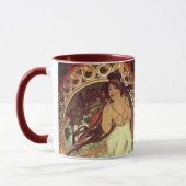 Mug Art nouveau Alphonse Mucha élégante vintage (Gauche)