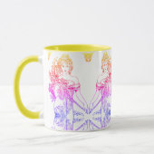 Mug Art nouveau Alphonse Mucha femme fleurs (Gauche)