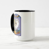 Mug Art Nouveau Barn Owl Livres Citrouille (Devant gauche)