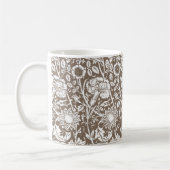 Mug Art Nouveau Carnation Damask, Taupe et blanc (Gauche)