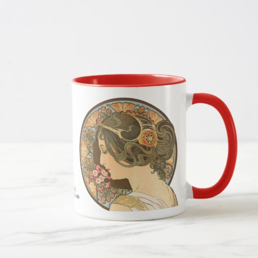 Mug Art Nouveau de la primevère CC0107 d'Alphonse (Droite)