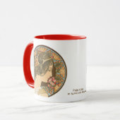 Mug Art Nouveau de la primevère CC0107 d'Alphonse (Devant gauche)