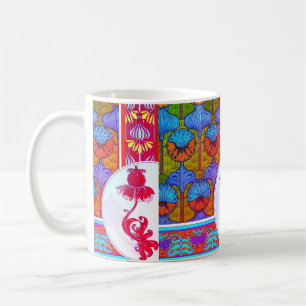 Mug Art nouveau floral Imperial verneuil bleu rose