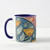 Mug Art Nouveau floral vintage fleurs de pavot (Gauche)