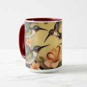 Mug Art Nouveau hummingbird tableau (Devant gauche)
