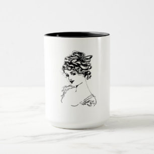 Mug Art Nouveau Lady 1917 Art