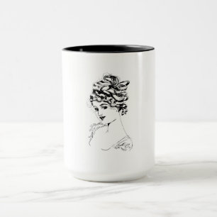 Mug Art Nouveau Lady 1917 Art