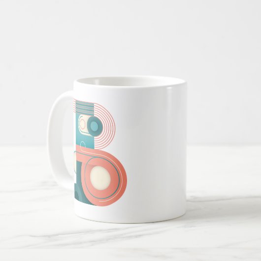 Mug Art Nouveau | Lettre B (Devant gauche)