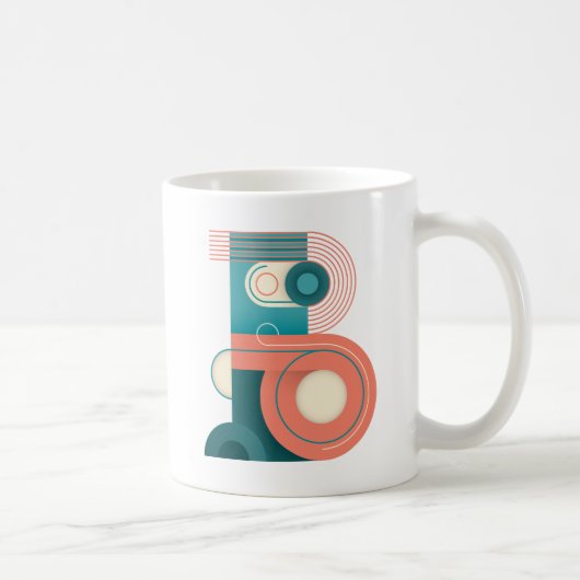 Mug Art Nouveau | Lettre B (Droite)