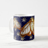 MUG ART NOUVEAU MOTH ET ÉTOILES DE DIAMOND DANS LE CIE (Devant gauche)
