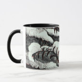 Mug Art nouveau néerlandais Robin Bird en hiver (Gauche)