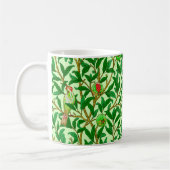Mug Art Nouveau Oiseau et Grenade, Vert Citron (Gauche)