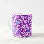 Mug Art Nouveau Oiseau & grenade, Améthyste Purple (Devant gauche)