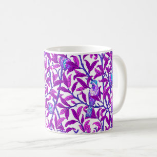 Mug Art Nouveau Oiseau & Grenade, Violet Améthyste