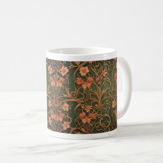 Mug Art Nouveau partout Motif (Devant droit)