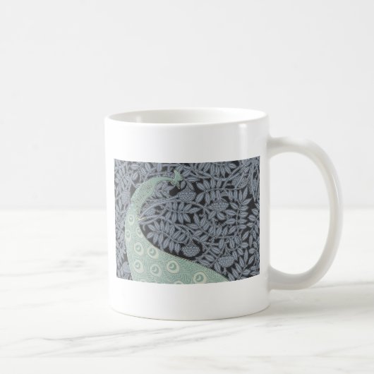 Mug Art Nouveau Peacock Classic Vintage Bird (Droite)