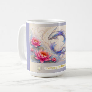 Mug Art Nouveau Poissons Nénuphar