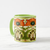 MUG ART NOUVEAU POIVRE ROUGE VERT STYLISÉ (Devant gauche)