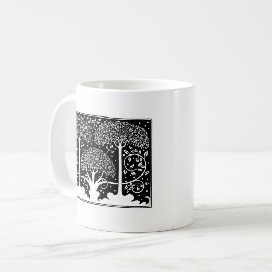 Mug Art Nouveau Tree Beardsley Motif (Devant gauche)