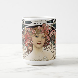 Mug Art Nouveau vintage Alphonse Mucha Art Peinture