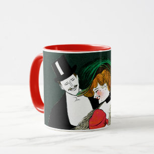 Mug Art Nouveau Vintage, Amour Romantique de la Mode I