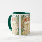 Mug Art Nouveau vintage, Champenois par Alphonse Mucha (Devant gauche)
