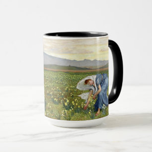 Mug Art Nouveau vintage La Primavera de Walter Crane