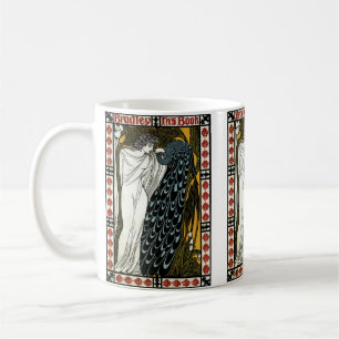 Mug Art nouveau vintage, Le Baiser par William Bradley