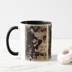 Mug Art Nouveau vintage Le Grillon, Bière Boire Homme