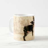 Mug Art numérique d'aquarelle de Boston Terrier (Devant gauche)