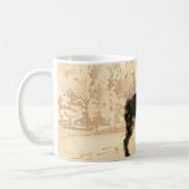 Mug Art numérique d'aquarelle de Boston Terrier (Gauche)