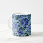 Mug Art numérique d'arrière - plan bleu d'abrégé sur (Devant gauche)