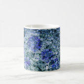Mug Art numérique d'arrière - plan bleu d'abrégé sur (Centre)