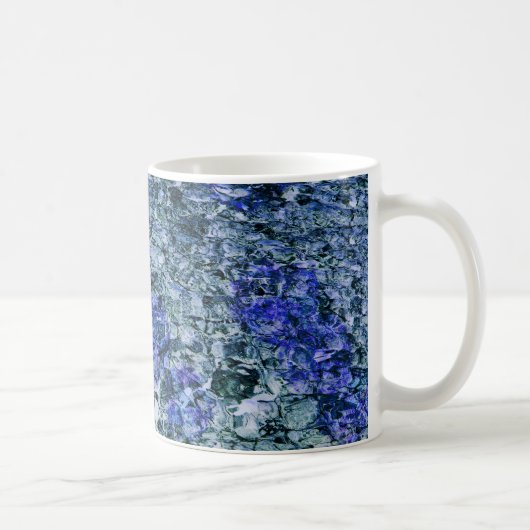 Mug Art numérique d'arrière - plan bleu d'abrégé sur (Droite)