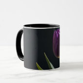 Mug Art numérique de fleur de tulipe pourpre (Devant gauche)