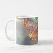 Mug Art numérique Fleur de cristal rose doux (Gauche)