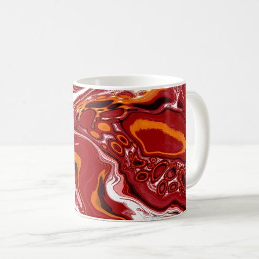 Mug Art numérique Fluide Personnalisé Bourgogne Blanc (Devant droit)