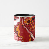 Mug Art numérique Fluide Personnalisé Bourgogne Blanc (Centre)