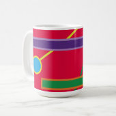 Mug Art numérique géométrique des couleurs en gras (Devant gauche)