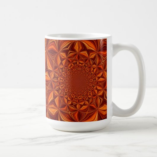 Mug Art numérique Kaleidoscope Design Brown (Droite)