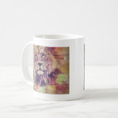 Mug Art numérique Lion en bois de printemps (Devant gauche)