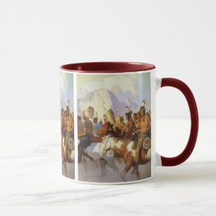 Mug Art occidental vintage, Parti de la guerre indienn
