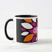Mug Art orange pourpre nommé personnalisé de pétale de (Gauche)