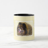 Mug Art original de chien de peinture noire et (Centre)