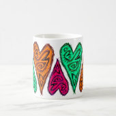 Mug Art original "de coeurs d'éraflure de chat" (Centre)