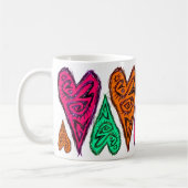 Mug Art original "de coeurs d'éraflure de chat" (Gauche)