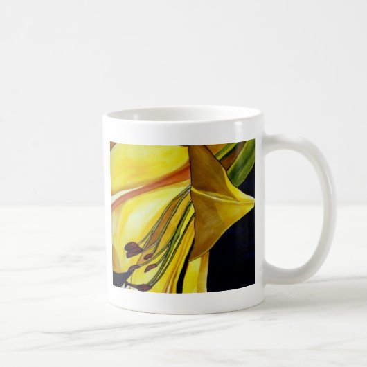Mug Art original de Lys doré jaune (Droite)